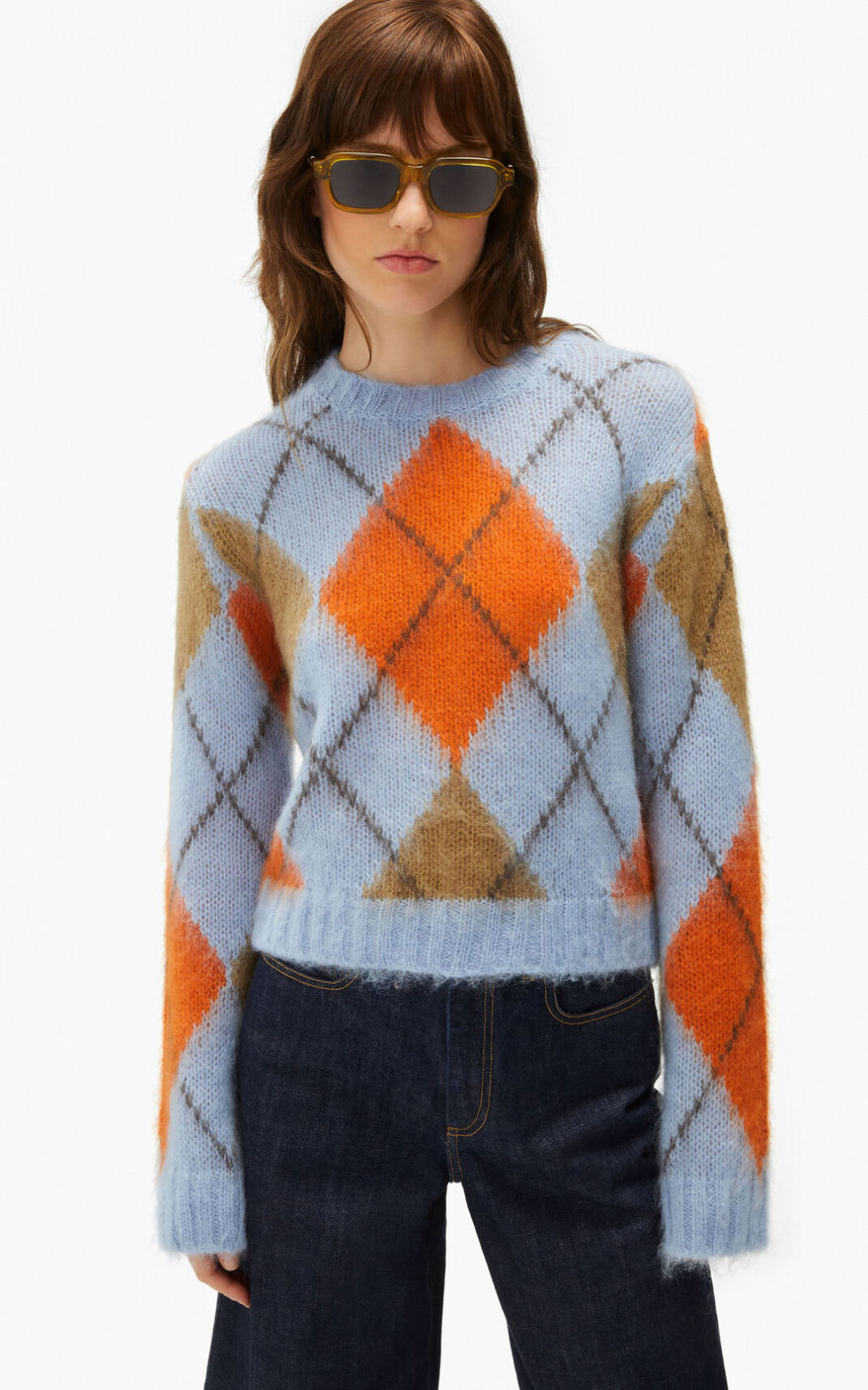 Pull Kenzo Argyle wool Femme Orange | YMRW-85679